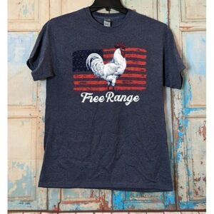 Gildan Womens Size Medium Black Heather Crew Neck Short Sleeve Graphic T-Shirt